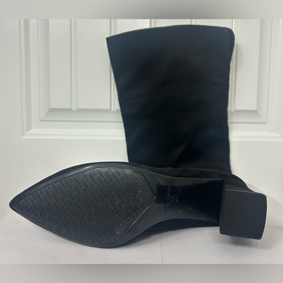 NIB Marc Fisher Garwin-WC Black Suede Pointed Toe Slip On Boots Size 11M - Picture 3 of 6